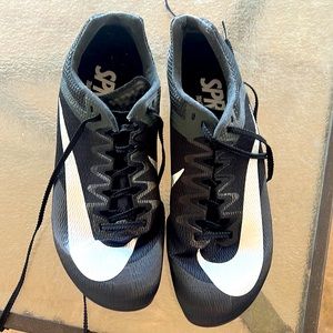 NIKE Zoom Rival S Sprint Spike Track & Field Shoes Running Black White Mens 8
